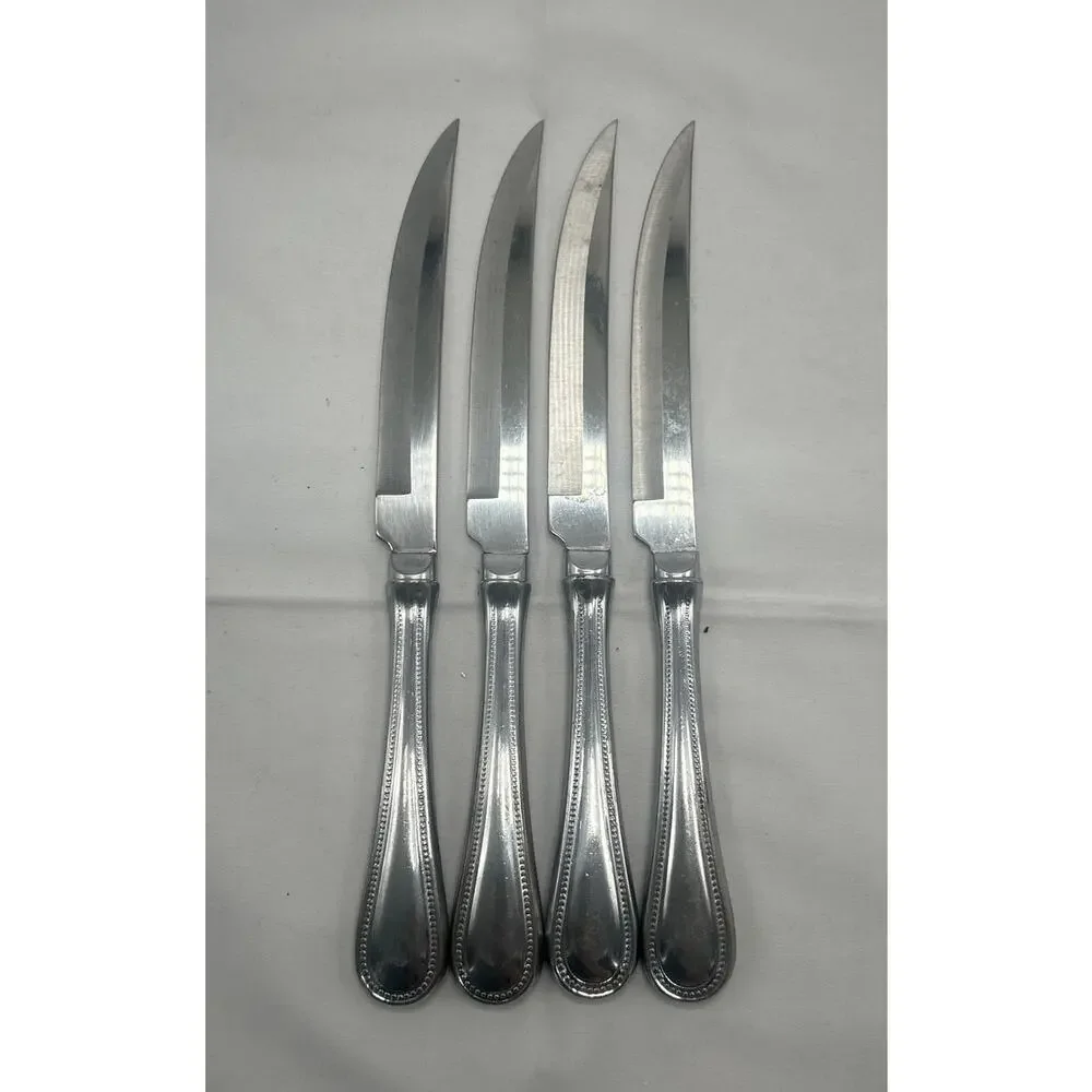 Towle Stainless Steel Steak Knives Set of 4 Dinner Cutlery Flatware Vintage